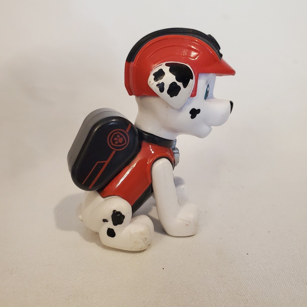 Paw Patrol Marshall Dalmatian Fire Dog Action Figure Spin Master Red Black Toy - Picture 3 of 5